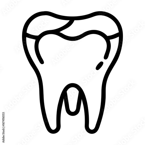 Healthy tooth illustration perfect for dental clinics, healthcare, and medical marketing campaigns