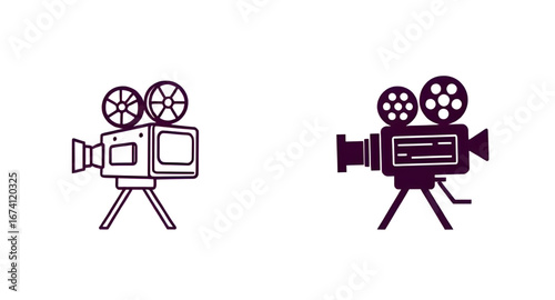 film tape, entertainment icon, video camera retro, classic movie camera, reel and camera design, filming equipment, motion picture reel, studio movie camera, filmography reel, cinema lens, old style c