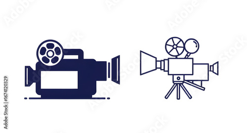 director movie reel, motion picture camera, cinema background, projector reel, film tape, entertainment icon, video camera retro, classic movie camera, reel and camera design, filming equipment, motio