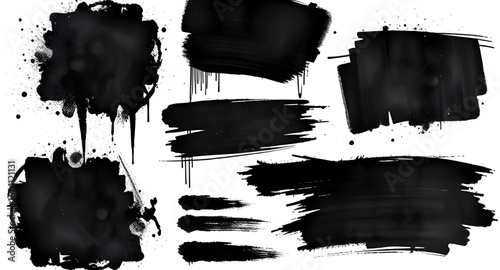 abstract paint strokes, black ink strokes, dry brush strokes, paint stroke texture, black paint marks, brush stroke set, hand drawn strokes, acrylic paint strokes, watercolor strokes black, grunge tex