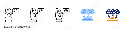 Okay IconDifferent Style,outline,collection,set 