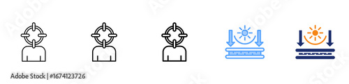 Target Audience IconDifferent Style,outline,collection,set 