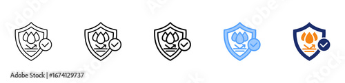 Water Resistant Icon Different Style Outline Collection Set 
