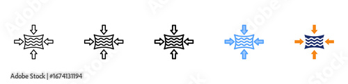 Elastic Icon Different Style Outline Collection Set 