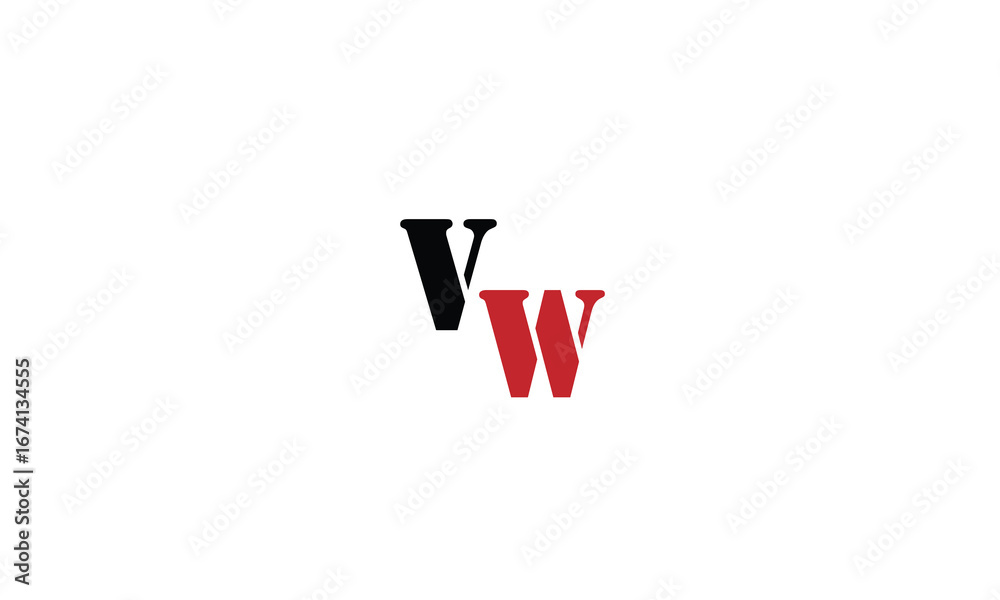 Obraz premium VW,W,V,V,W,W,V abstract, letters, logo, monogram, style, symbols, ambitions, icons, 