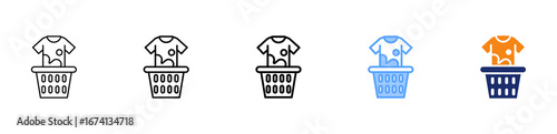 Dirty Cloth Icon Different Style Outline Collection Set 