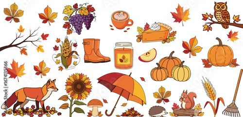 Autumn Harvest Elements Collection