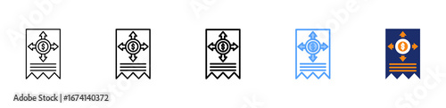 Expenses Icon Different Style Outline Collection Set 