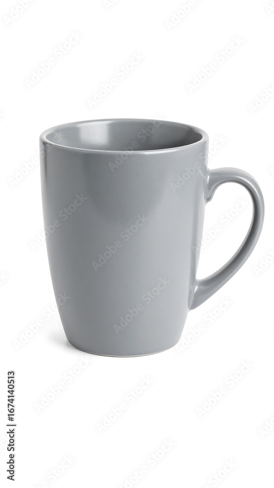 Obraz premium Gray mug with handle