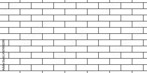 Abstract Pavement seamless mosaic stone concrete wall surface tiles. subway vector block rock white brick wall texture background.	
