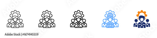 Board Of Directors Icon Different Style Outline Collection Set 