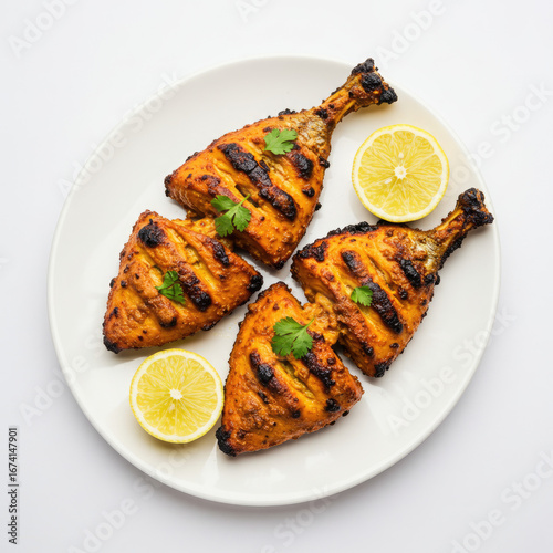 fish tikka with leamon