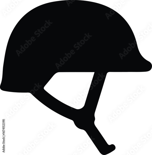 Illustrator Vector Equestrian riding helmet for horse riding sport silhouette
