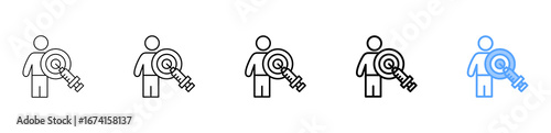Precision Medicine Icon Different Style Outline Collection Set 