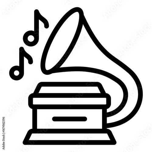 gramophone icon vector
