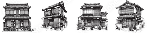 Explore stunning traditional Japanese architecture drawings to bring an authentic Asian touch to your projects