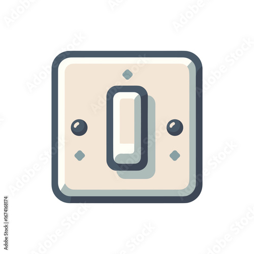 A close-up view of a modern light switch on a clean wall, showcasing its sleek design and functionality
