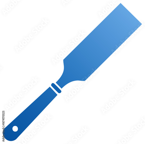 Blue Chisel Tool Illustration, Carpentry and Woodworking Hand Tool