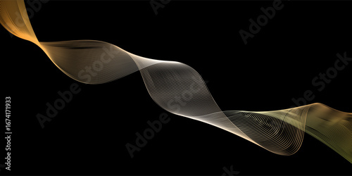 Vector blended lines or waves background with gradient colors