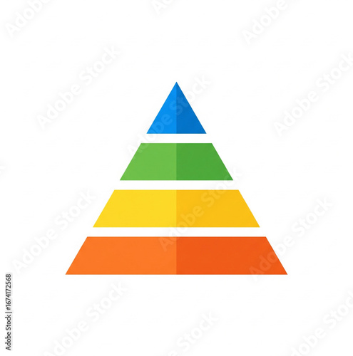 2D Pyramid Chart Icon