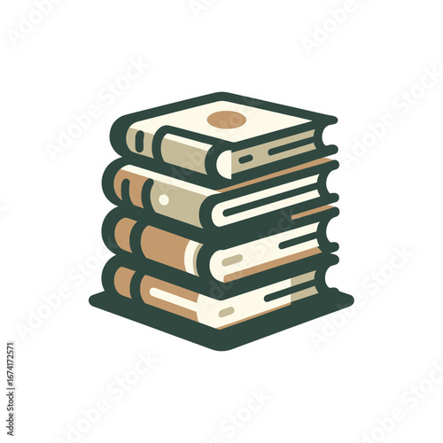 A stack of vintage books resting on a flat surface, showcasing their worn covers and spines