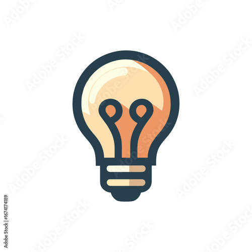 A stylized light bulb illustration symbolizing creativity and innovation, set against a minimal background