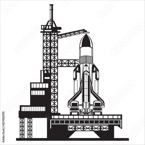 Space Shuttle Rocket Launchpad