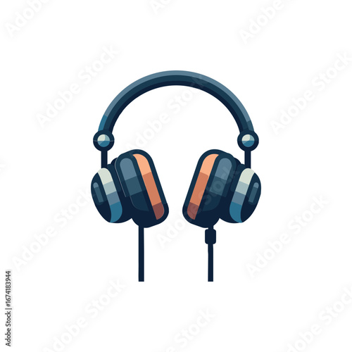 Stylish over-ear headphones with a sleek design on a minimalist background, perfect for music lovers