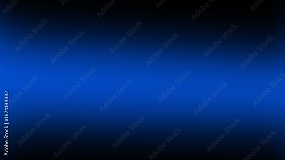 Fototapeta premium Deep and Calm Blue Abstract Background with a Central Horizontal Gradient and a Dark Vignette