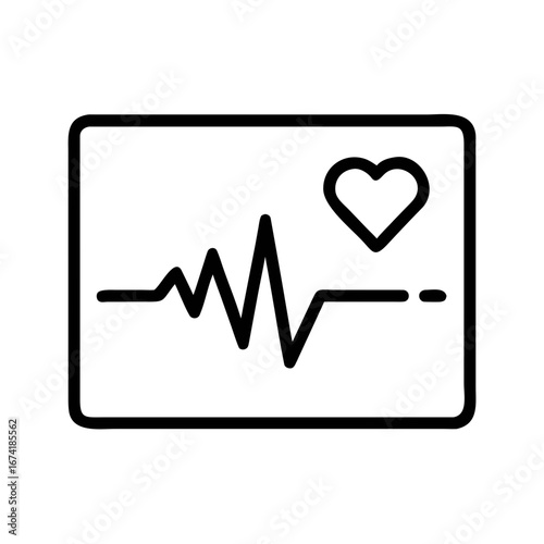 heart and heartbeat symbol