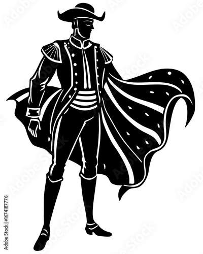 Bold Matador Silhouette in Cape