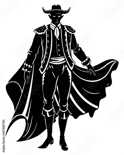Bold Matador Silhouette in Cape