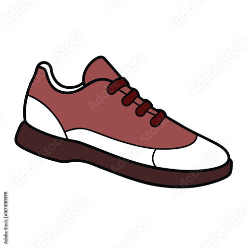 Casual Footwear Vector Illustration