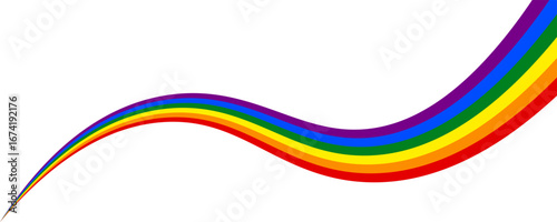 Multi coloured rainbow isolated on white, Transparent rainbow Vector illustration