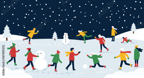 Winter Wonderland Festive Fun on the Ice Skating Rink