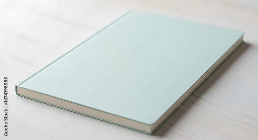 Fototapeta premium Mint Green Notebook Mockup Elegant Stationery Design for Minimalist Branding