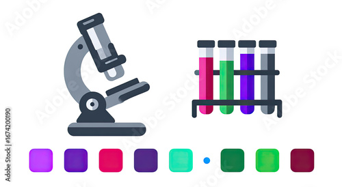 Colorful scientific illustration