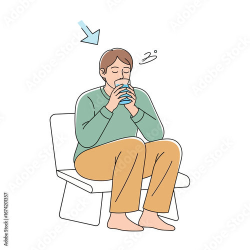 Man Drinking Water