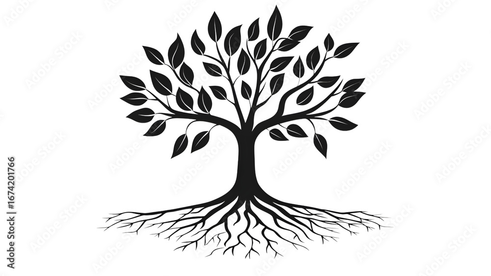 Obraz premium Tree growth celebration nature's beauty in a vibrant outdoor environment