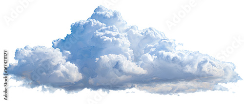 Fluffy cumulus cloud against a dark background
