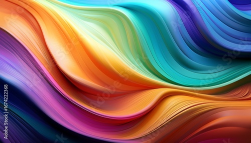 Wallpaper Mural abstract color wave background with gradient flowing patterns Torontodigital.ca