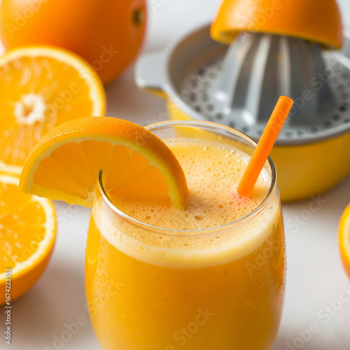 Fresh Orange Juice in Glass - Jus Jeruk Segar dalam Gelas 1