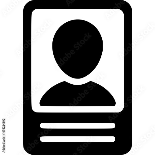 Identification Symbol: A striking silhouette representing an identity, perfectly suited for various digital and print applications.