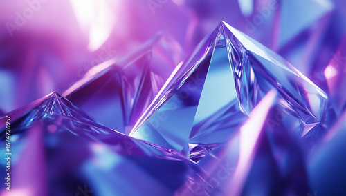 Chaotic Glass Shapes Background