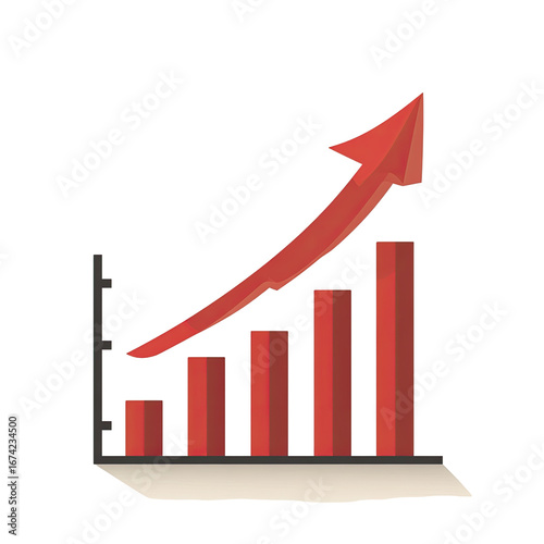Red upward trending bar graph Free Download Red upward trending bar graph - GFXLoad