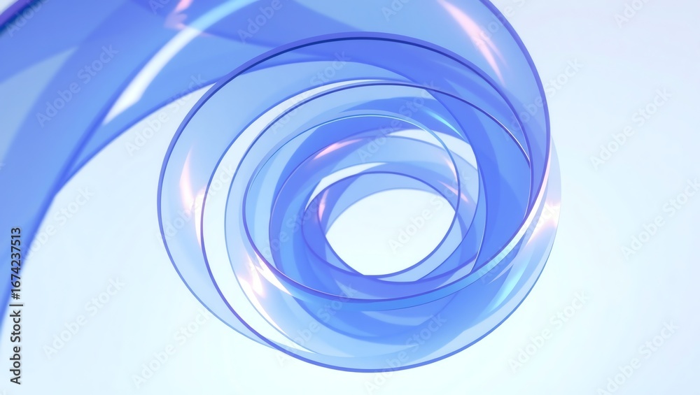 Fototapeta premium Dynamic Abstract Blue Spiral and Swirl Graphic Design Background
