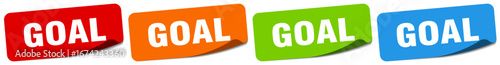 goal sticker. goal sticker set on white background