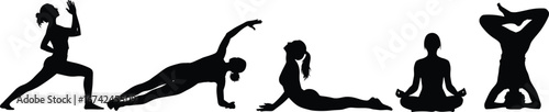 Yoga silhouettesitness, meditation, flexibility, wellness, exercise, calm, strength, posture, body awareness, spiritual practice, core training, peaceful mind, healthy lifestyle, yoga routine