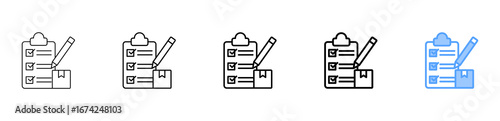 Product List Icon Different Style Outline Collection Set 