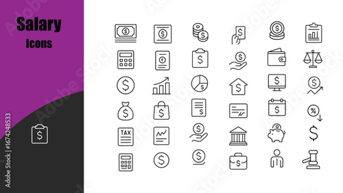 Salary  Icons set